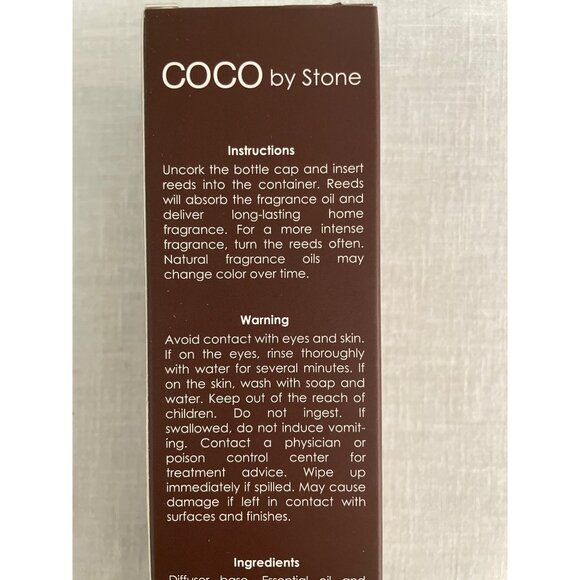 Coco By Stone Diffuser Smells Like Chocolate Reed Diffuser 5 Fl Oz Cacao Vanilla - Picture 5 of 7